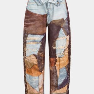 Patchwork Boyfriend Jeans